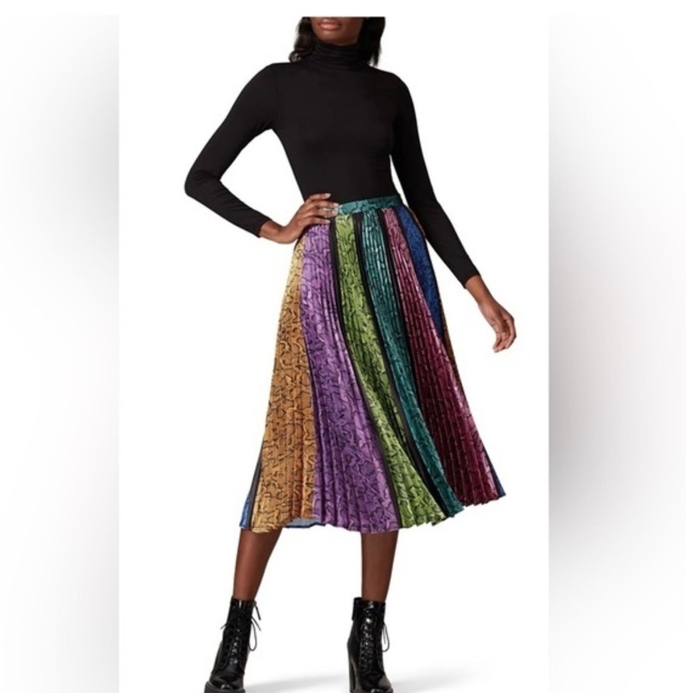 DELFI COLLECTIVE Colorblock Snake Clara Skirt Size XS